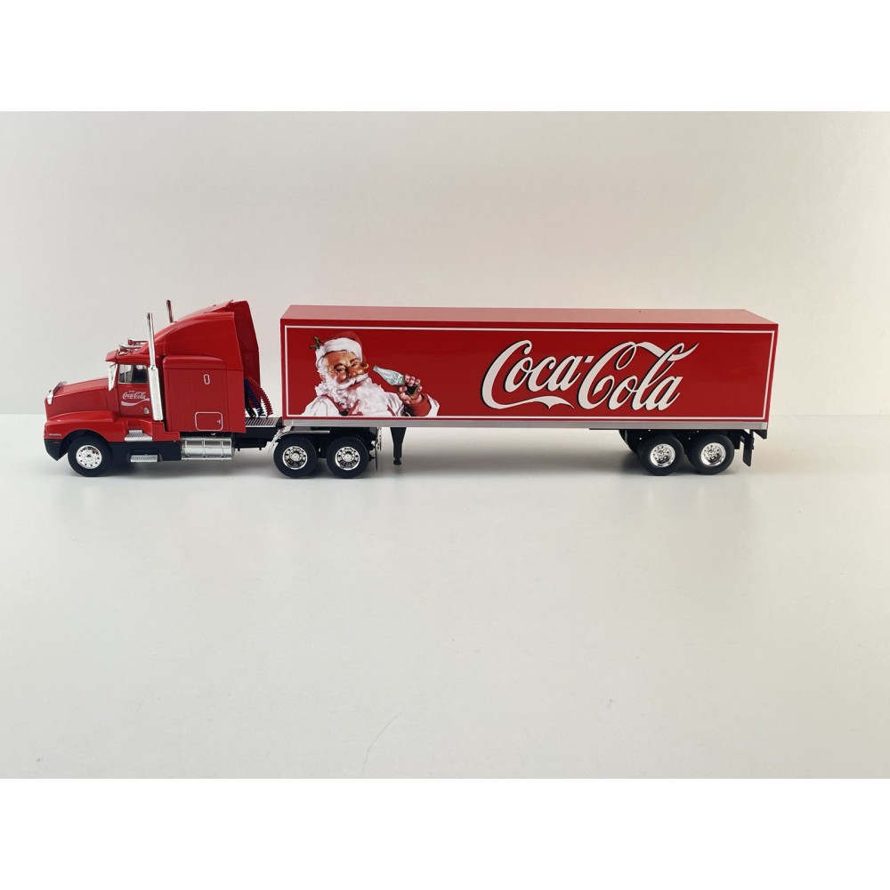 WERK83 W83431002 - 1986 Kenworth T600 6x4 Truck with Box Trailer Coca Cola - Scale 1:43