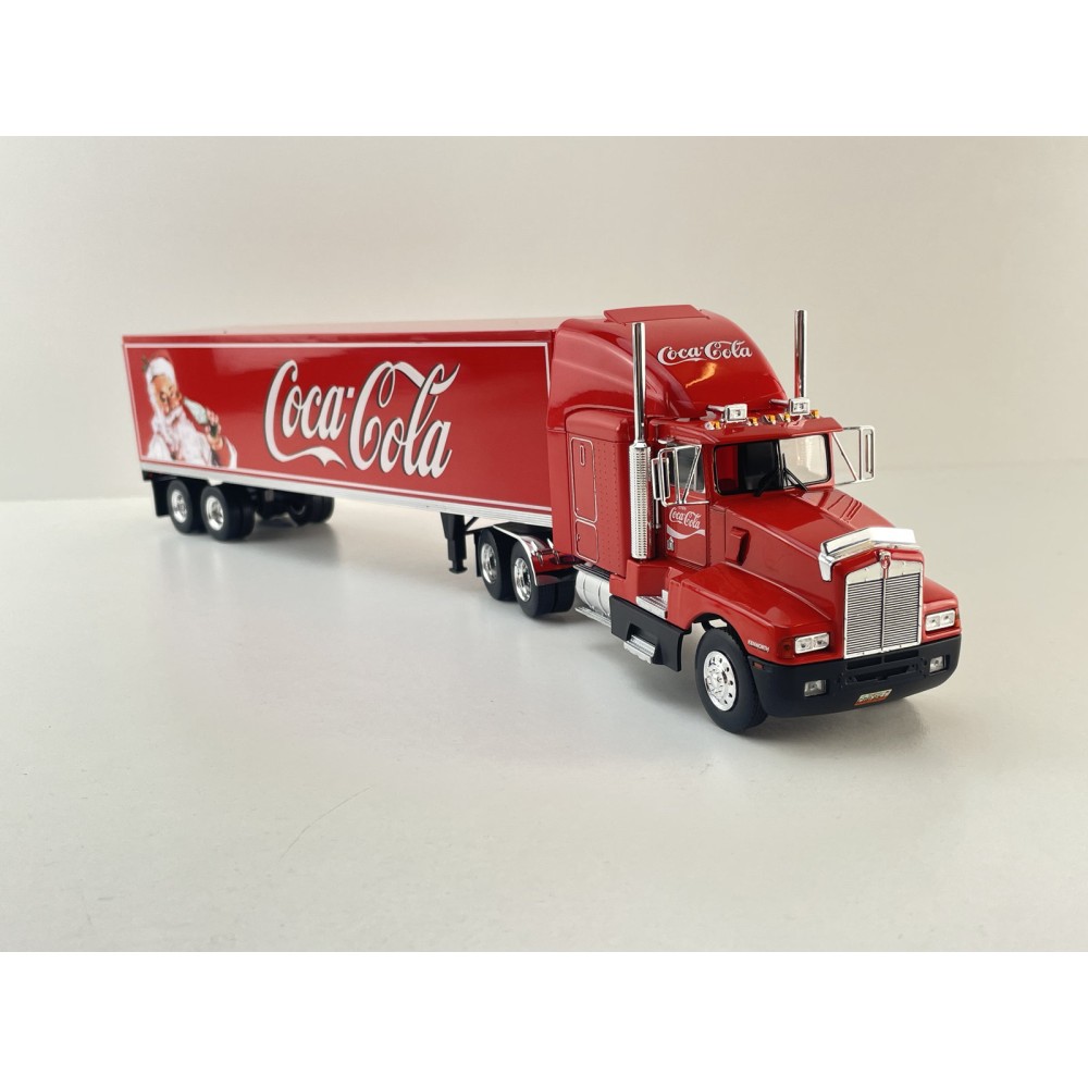 WERK83 W83431002 - 1986 Kenworth T600 6x4 Truck with Box Trailer Coca Cola - Scale 1:43