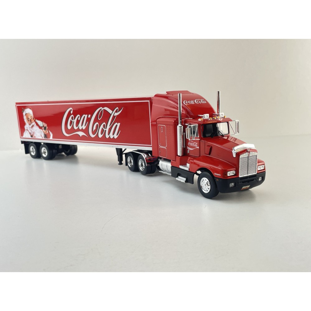 WERK83 W83431002 - 1986 Kenworth T600 6x4 Truck with Box Trailer Coca Cola - Scale 1:43
