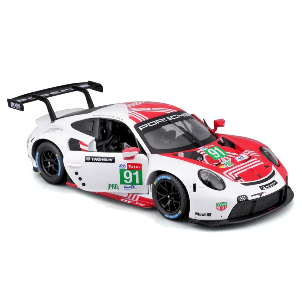 Bburago 18-28016 - Porsche 911 RSR No 91 24h Le Mans 2020  Bruni Lietz Makowiecki - Scale 1:24