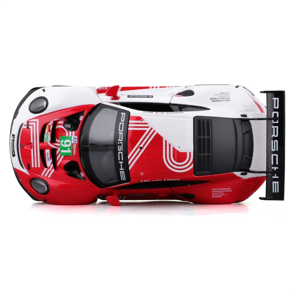 Bburago 18-28016 - Porsche 911 RSR No 91 24h Le Mans 2020  Bruni Lietz Makowiecki - Scale 1:24