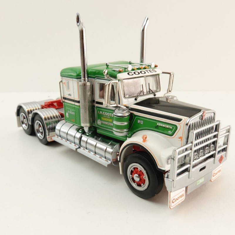 Iconic Replicas - Australian Kenworth W900 6x4 Low Bunk Truck I R Cootes Holdings - Scale 1:50