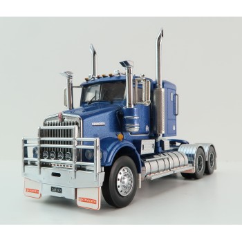Iconic Replicas - Kenworth W900 6x4 SAR Lowline Bunk Truck Blue Metallic - Scale 1:50