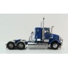 Iconic Replicas - Kenworth W900 6x4 SAR Lowline Bunk Truck Blue Metallic - Scale 1:50
