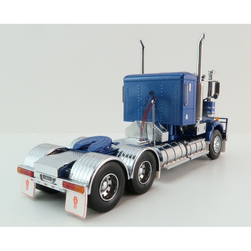 Iconic Replicas - Kenworth W900 6x4 SAR Lowline Bunk Truck Blue Metallic - Scale 1:50