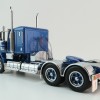 Iconic Replicas - Kenworth W900 6x4 SAR Lowline Bunk Truck Blue Metallic Spider Wheels - Scale 1:50
