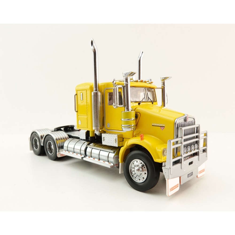 Iconic Replicas - Kenworth W900 6x4 SAR Lowline Bunk Truck Yellow - Scale 1:50