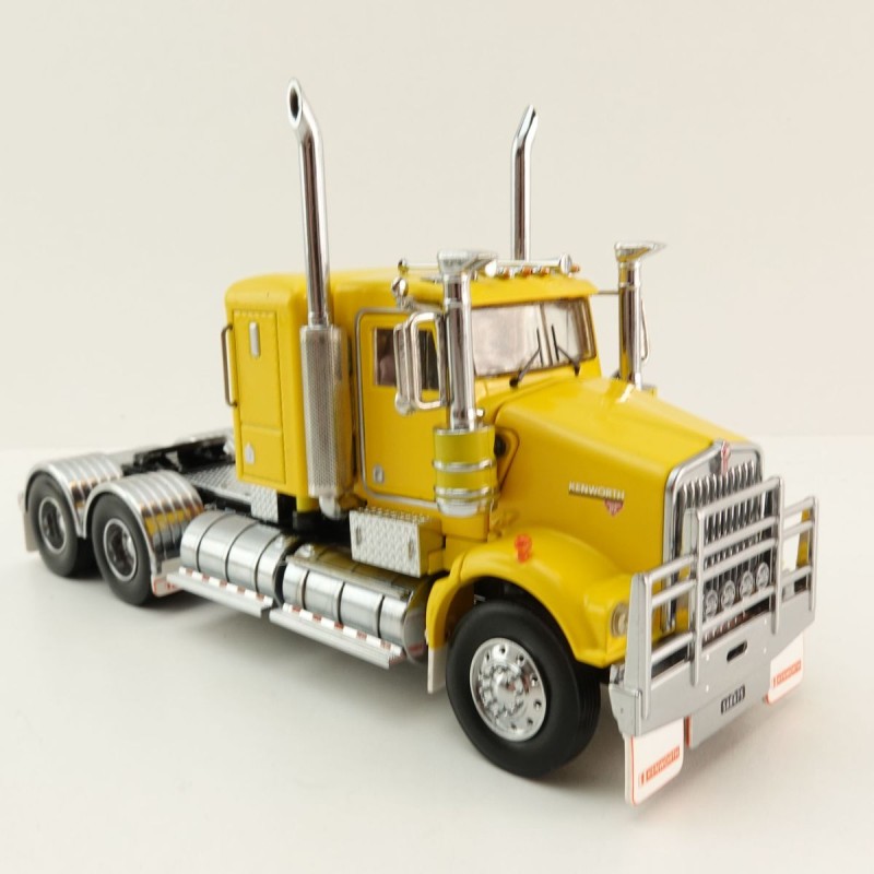 Iconic Replicas - Kenworth W900 6x4 SAR Lowline Bunk Truck Yellow - Scale 1:50