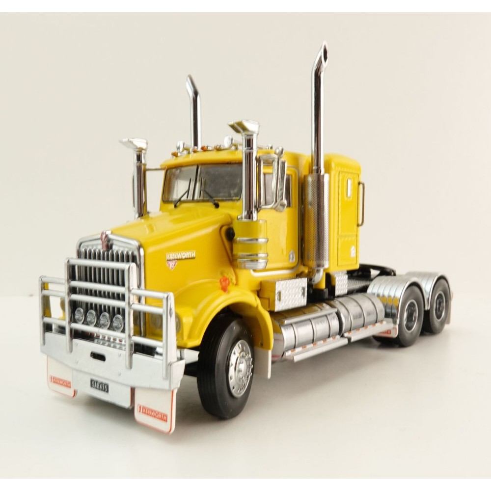 Iconic Replicas - Kenworth W900 6x4 SAR Lowline Bunk Truck Yellow - Scale 1:50