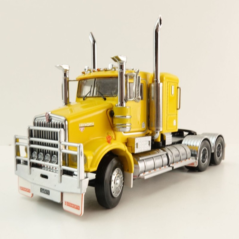 Iconic Replicas - Kenworth W900 6x4 SAR Lowline Bunk Truck Yellow - Scale 1:50