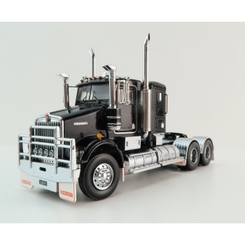 Iconic Replicas - Kenworth W900 SAR 6x4 Lowline Bunk Truck Black - Scale 1:50