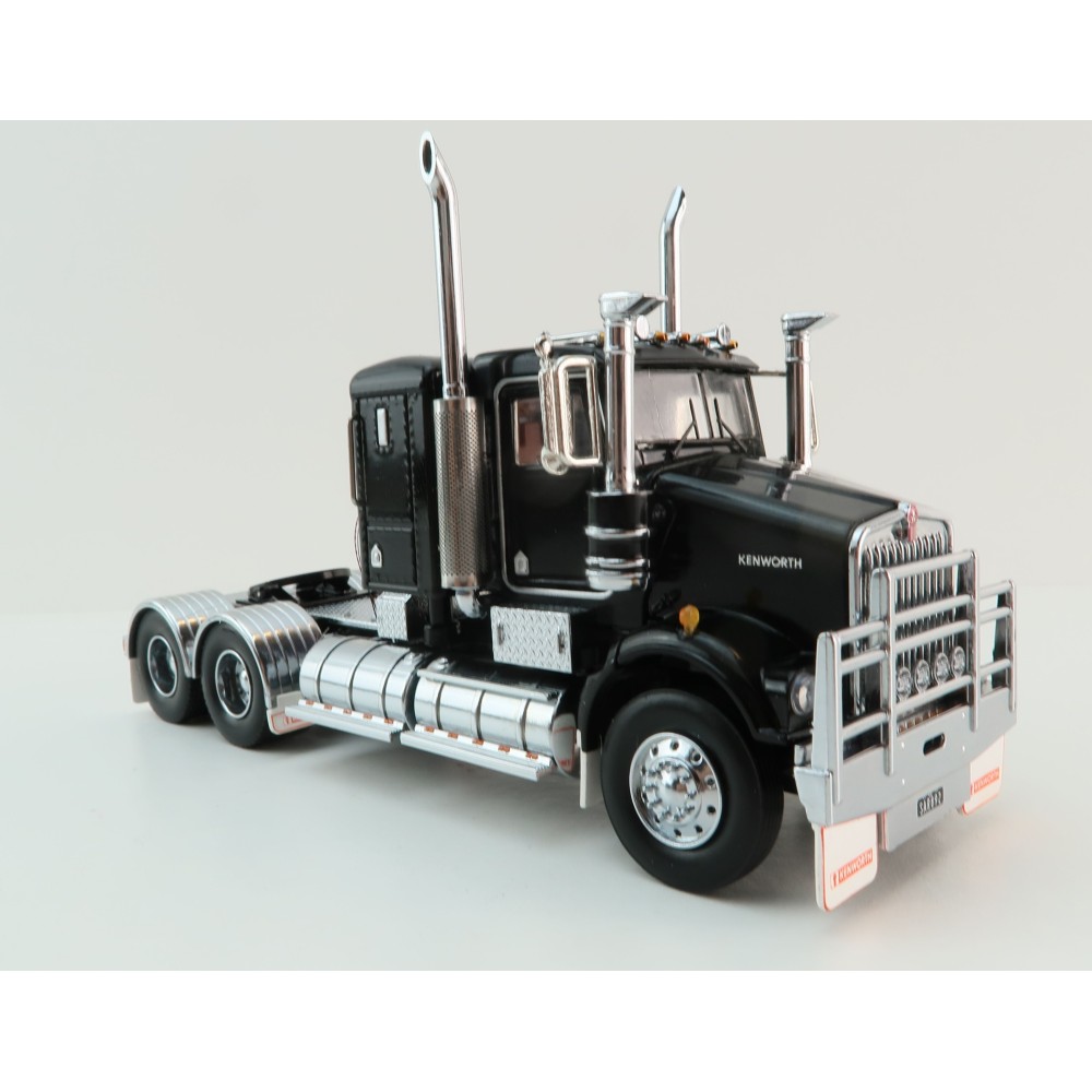Iconic Replicas - Kenworth W900 SAR 6x4 Lowline Bunk Truck Black - Scale 1:50