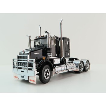 Iconic Replicas - Kenworth W900 SAR 6x4 Lowline Bunk Truck Black Spider - Scale 1:50