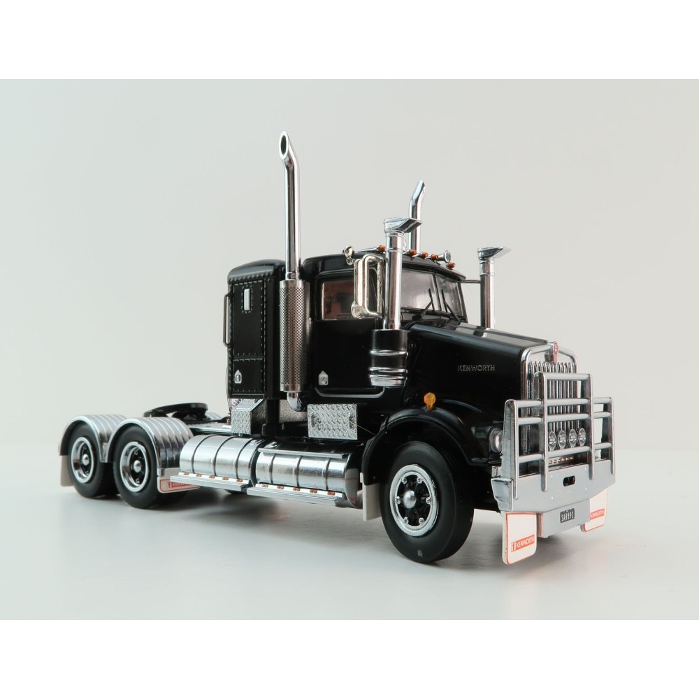 Iconic Replicas - Kenworth W900 SAR 6x4 Lowline Bunk Truck Black Spider - Scale 1:50