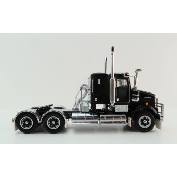 Iconic Replicas - Kenworth W900 SAR 6x4 Lowline Bunk Truck Black Spider - Scale 1:50