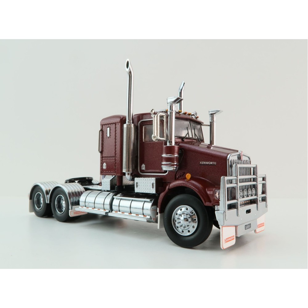 Iconic Replicas - Kenworth W900 SAR 6x4 Lowline Bunk Truck Vintage Burgundy  - Scale 1:50