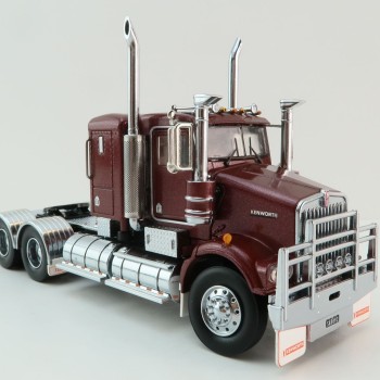 Iconic Replicas - Kenworth W900 SAR 6x4 Lowline Bunk Truck Vintage Burgundy  - Scale 1:50