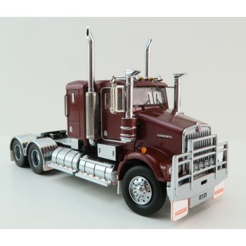 Iconic Replicas - Kenworth W900 SAR 6x4 Lowline Bunk Truck Vintage Burgundy  - Scale 1:50