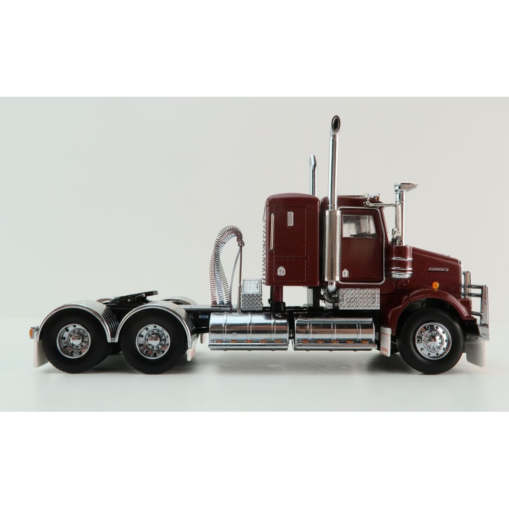 Iconic Replicas - Kenworth W900 SAR 6x4 Lowline Bunk Truck Vintage Burgundy  - Scale 1:50
