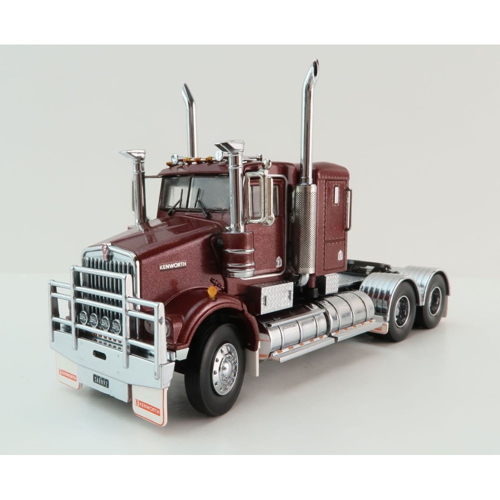 Iconic Replicas - Kenworth W900 SAR 6x4 Lowline Bunk Truck Vintage Burgundy  - Scale 1:50