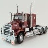 Iconic Replicas - Kenworth W900 SAR 6x4 Lowline Bunk Truck Vintage Burgundy  - Scale 1:50