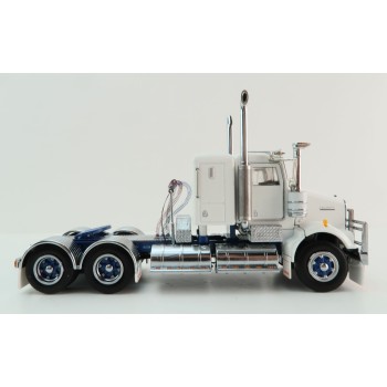 Iconic Replicas - Kenworth W900 SAR 6x4 Lowline Bunk Truck White Blue Spider - Scale 1:50
