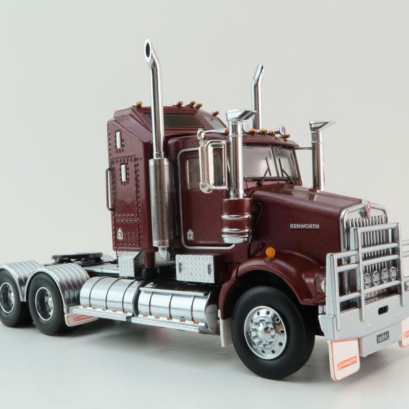 Iconic Replicas - Kenworth W900 SAR Aerodyne 6x4 Prime Mover Truck Burgundy - Scale 1:50