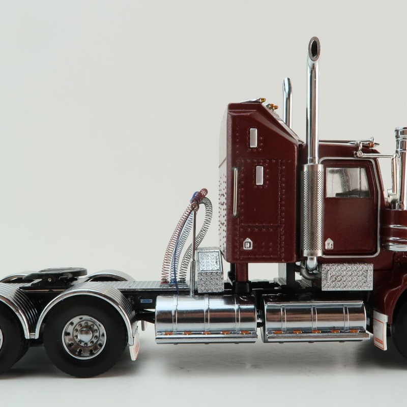 Iconic Replicas - Kenworth W900 SAR Aerodyne 6x4 Prime Mover Truck Burgundy - Scale 1:50
