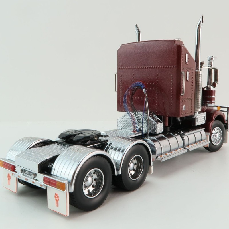 Iconic Replicas - Kenworth W900 SAR Aerodyne 6x4 Prime Mover Truck Burgundy - Scale 1:50
