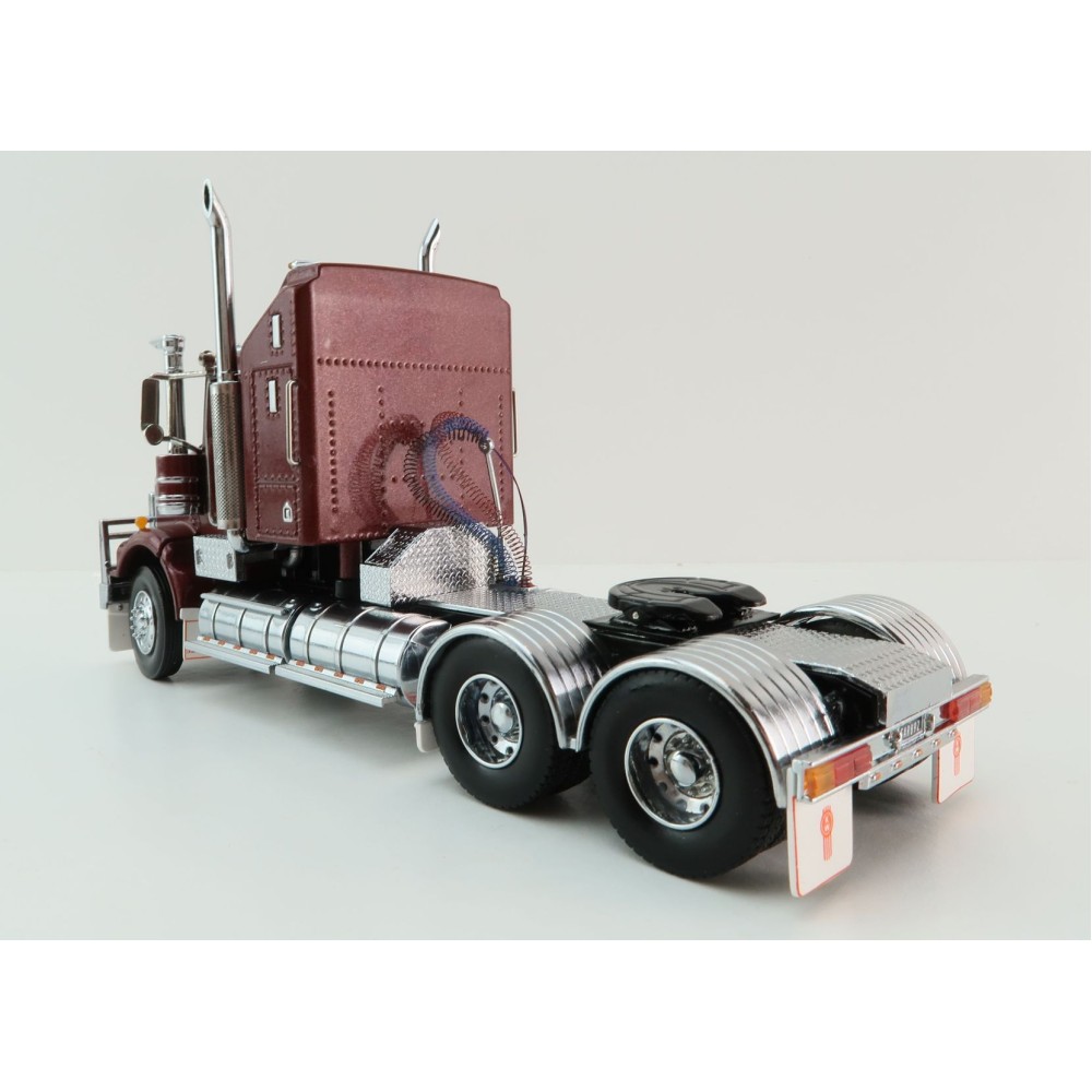 Iconic Replicas - Kenworth W900 SAR Aerodyne 6x4 Prime Mover Truck Burgundy - Scale 1:50
