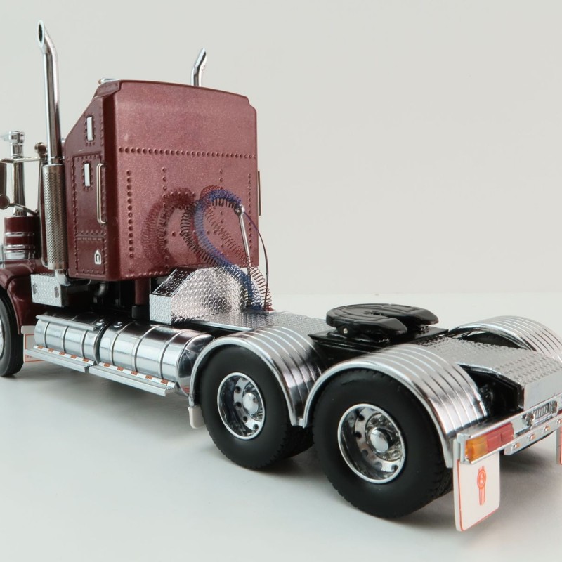 Iconic Replicas - Kenworth W900 SAR Aerodyne 6x4 Prime Mover Truck Burgundy - Scale 1:50