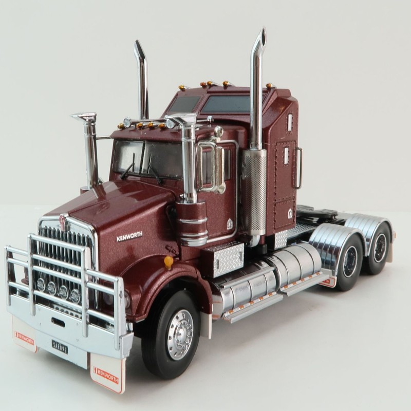 Iconic Replicas - Kenworth W900 SAR Aerodyne 6x4 Prime Mover Truck Burgundy - Scale 1:50