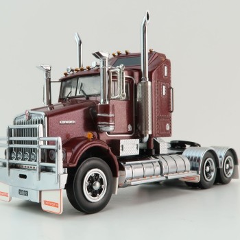 Iconic Replicas - Kenworth W900 SAR Aerodyne 6x4 Prime Mover Truck Burgundy Spider - Scale 1:50
