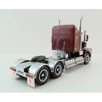 Iconic Replicas - Kenworth W900 SAR Aerodyne 6x4 Prime Mover Truck Burgundy Spider - Scale 1:50