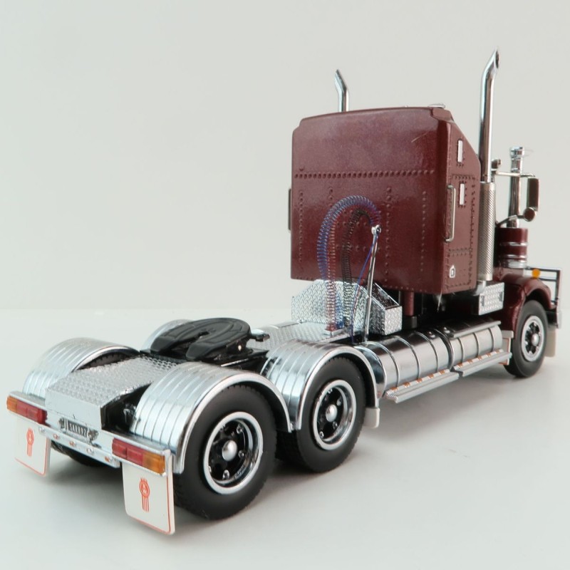 Iconic Replicas - Kenworth W900 SAR Aerodyne 6x4 Prime Mover Truck Burgundy Spider - Scale 1:50