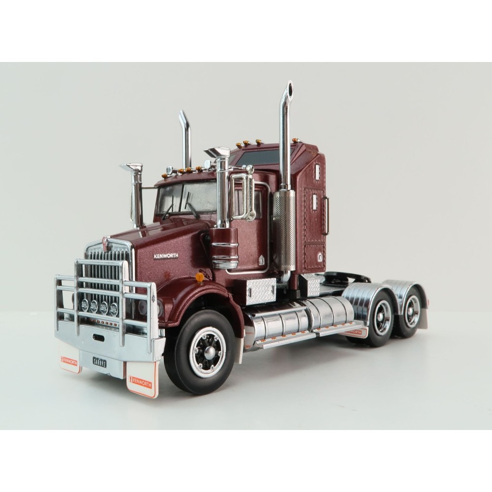 Iconic Replicas - Kenworth W900 SAR Aerodyne 6x4 Prime Mover Truck Burgundy Spider - Scale 1:50