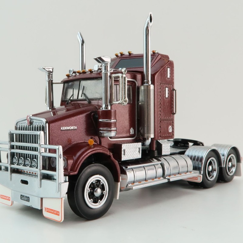 Iconic Replicas - Kenworth W900 SAR Aerodyne 6x4 Prime Mover Truck Burgundy Spider - Scale 1:50