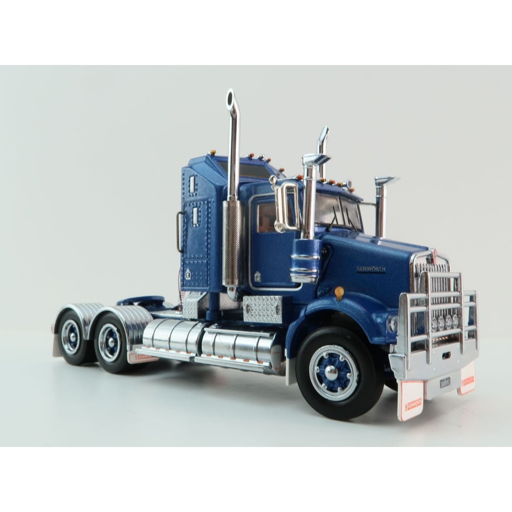 Iconic Replicas - Kenworth W900 SAR Aerodyne 6x4 Truck Metallic Blue Spider Wheels - Scale 1:50
