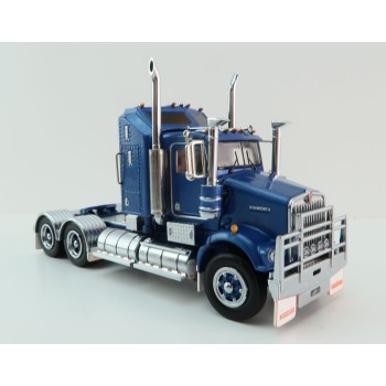 Iconic Replicas - Kenworth W900 SAR Aerodyne 6x4 Truck Metallic Blue Spider Wheels - Scale 1:50
