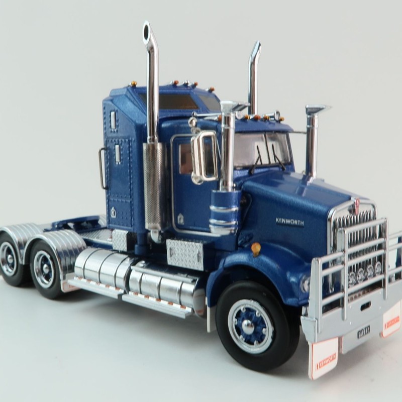 Iconic Replicas - Kenworth W900 SAR Aerodyne 6x4 Truck Metallic Blue Spider Wheels - Scale 1:50