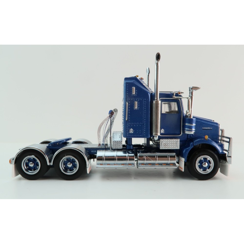 Iconic Replicas - Kenworth W900 SAR Aerodyne 6x4 Truck Metallic Blue Spider Wheels - Scale 1:50