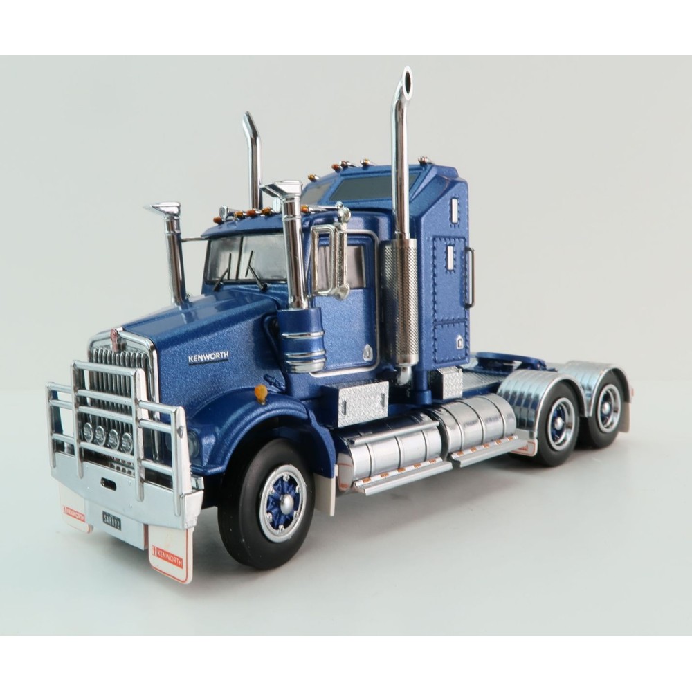 Iconic Replicas - Kenworth W900 SAR Aerodyne 6x4 Truck Metallic Blue Spider Wheels - Scale 1:50