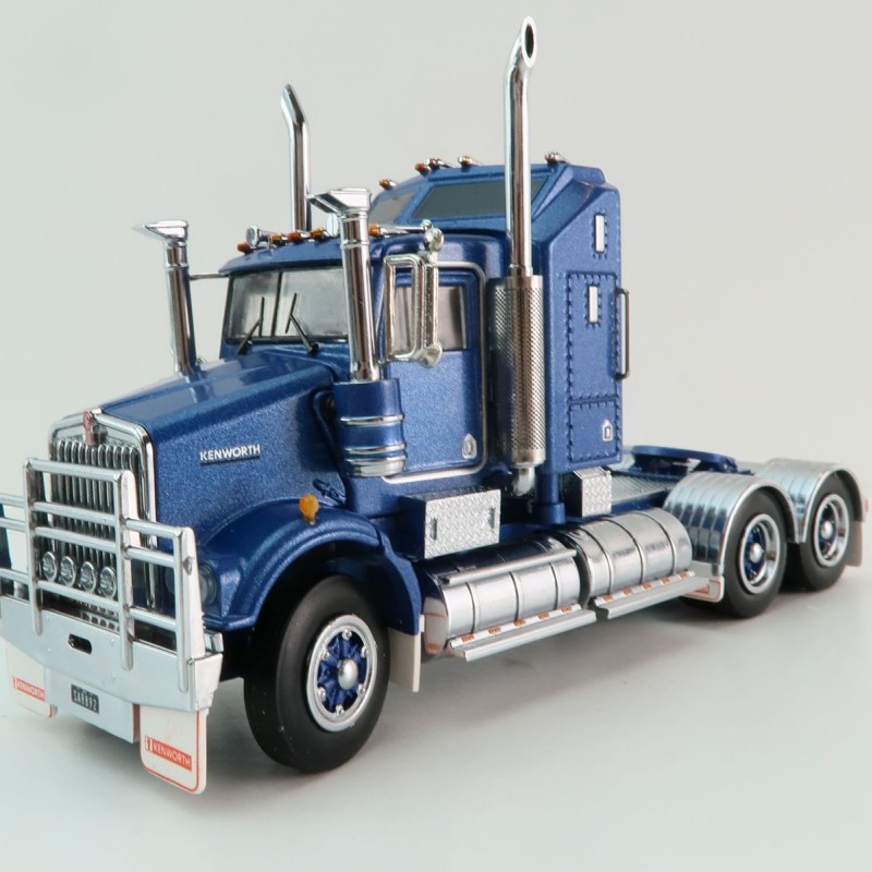 Iconic Replicas - Kenworth W900 SAR Aerodyne 6x4 Truck Metallic Blue Spider Wheels - Scale 1:50