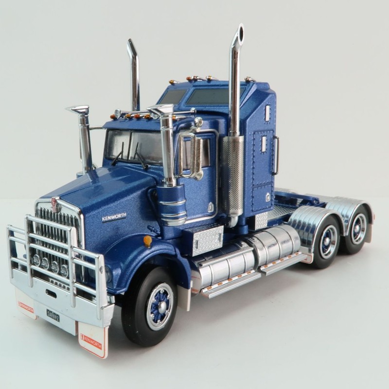 Iconic Replicas - Kenworth W900 SAR Aerodyne 6x4 Truck Metallic Blue Spider Wheels - Scale 1:50