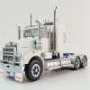 Iconic Replicas - Kenworth W900 SAR Aerodyne 6x4 Truck White Blue Spider Wheels - Scale 1:50