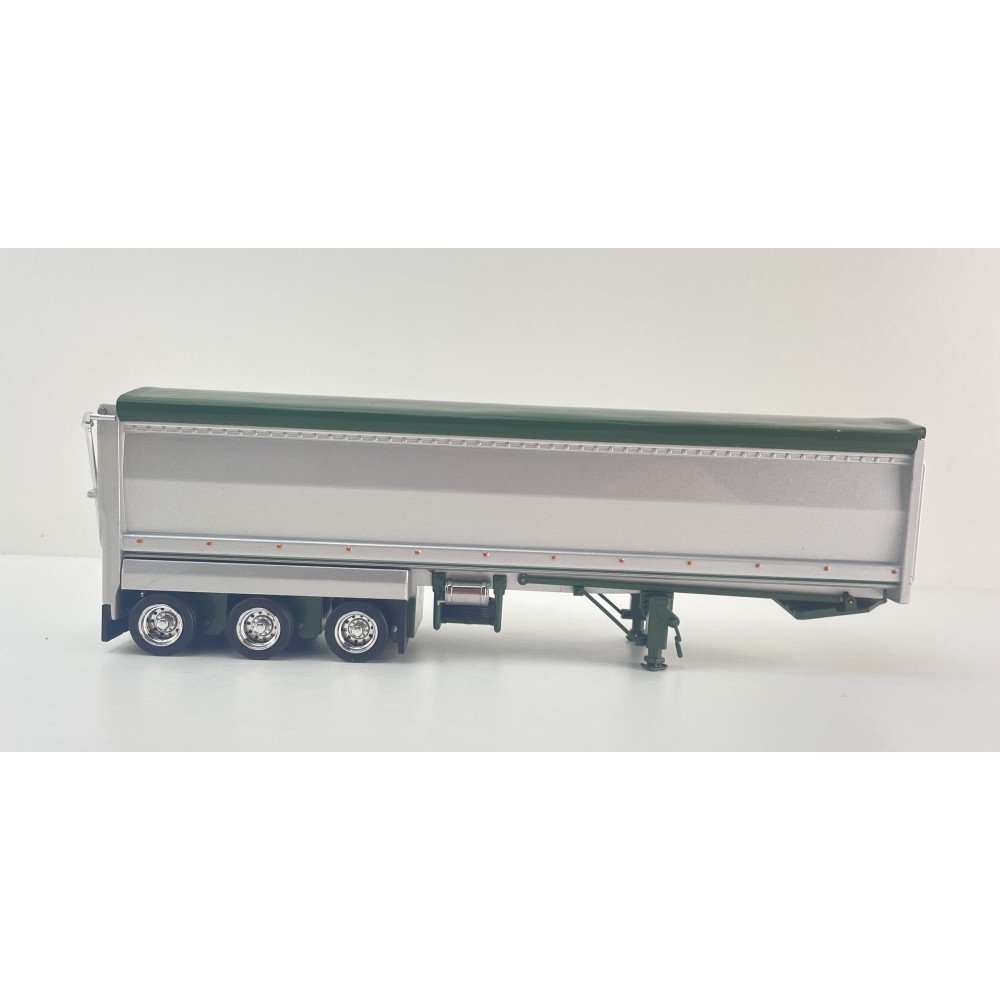 CNJ Collectables - Sloanbuilt Aluminium Triaxle TOA Tipper Trailer Bicentenial Green Cover - Scale 1:50