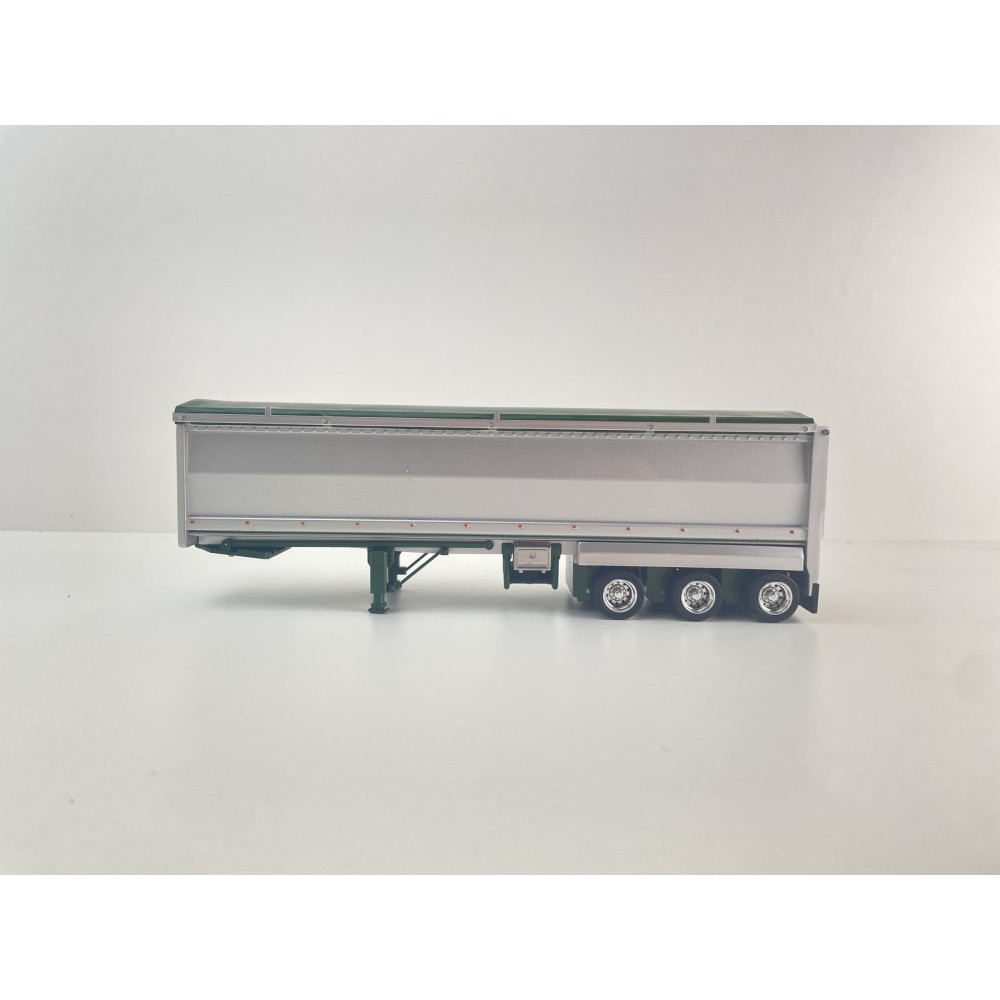 CNJ Collectables - Sloanbuilt Aluminium Triaxle TOA Tipper Trailer Bicentenial Green Cover - Scale 1:50
