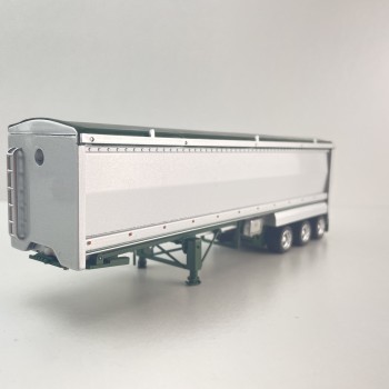 CNJ Collectables - Sloanbuilt Aluminium Triaxle TOA Tipper Trailer Bicentenial Green Cover - Scale 1:50