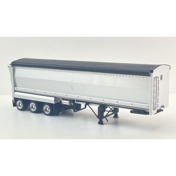 CNJ Collectables - Sloanbuilt Aluminium Triaxle TOA Tipper Trailer Deep Black Cover - Scale 1:50