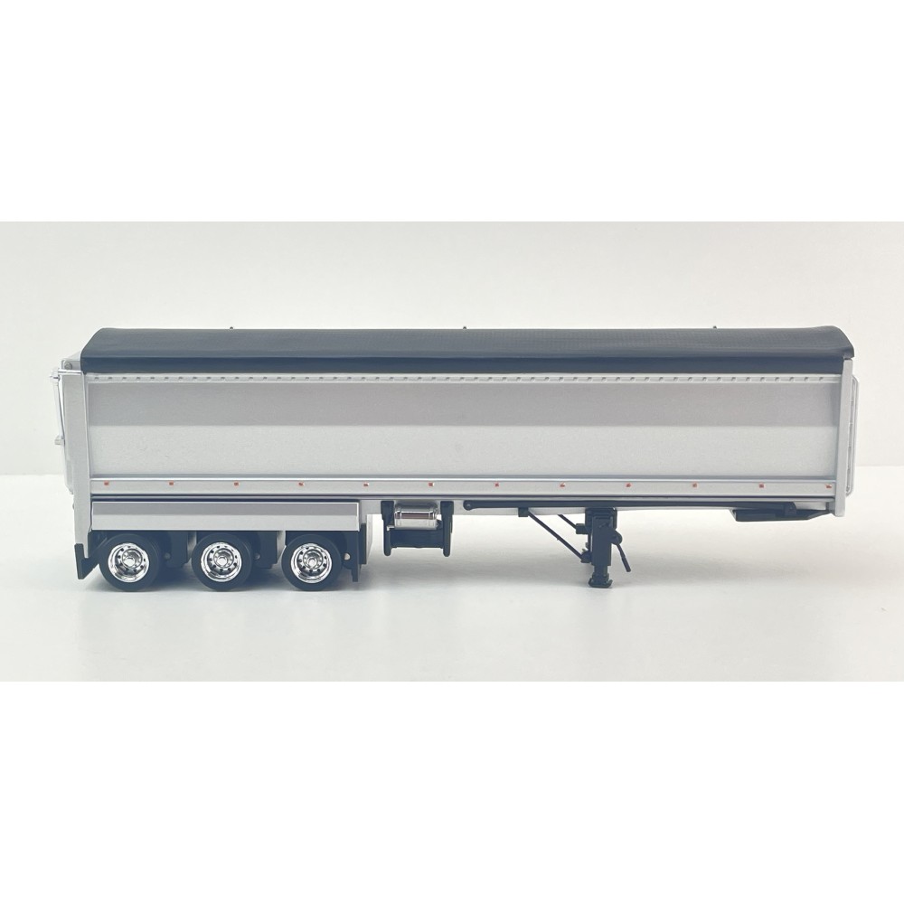CNJ Collectables - Sloanbuilt Aluminium Triaxle TOA Tipper Trailer Deep Black Cover - Scale 1:50